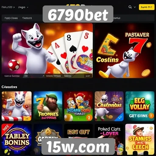 Variedade de jogos disponíveis na plataforma 6790bet